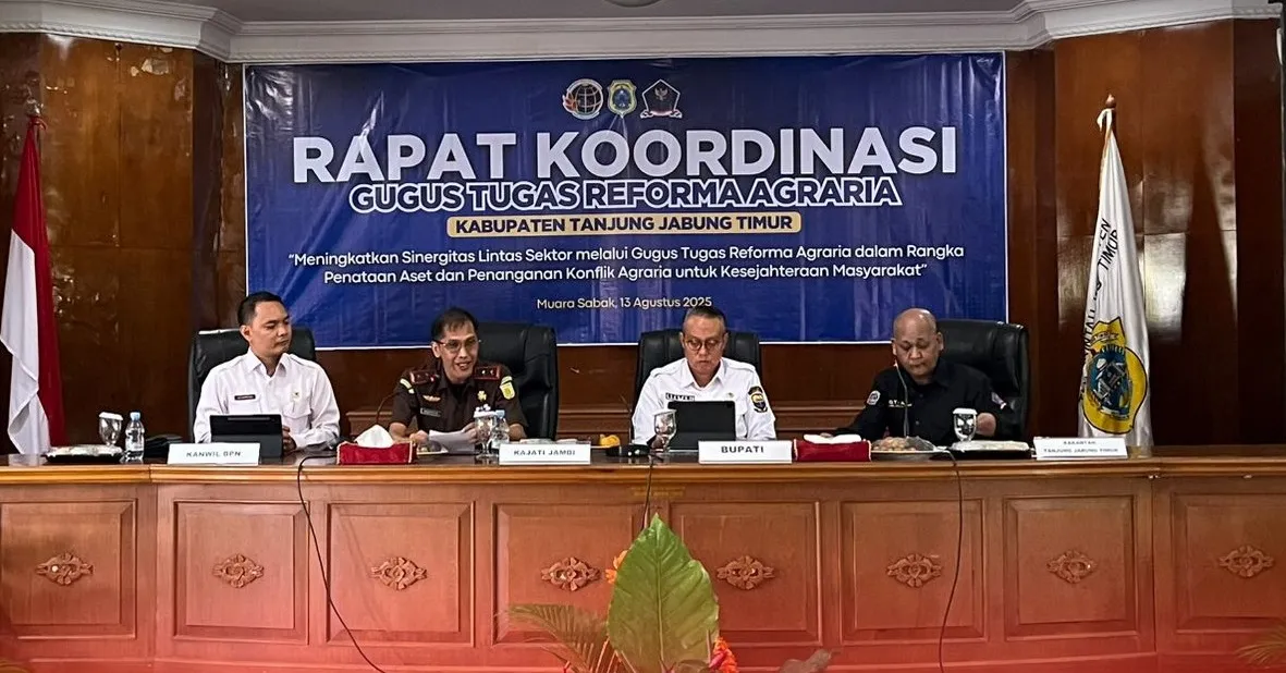 Pemkab Tanjung Jabung Timur Tingkatkan Koordinasi GTRA untuk Menyelesaikan Konflik Lahan