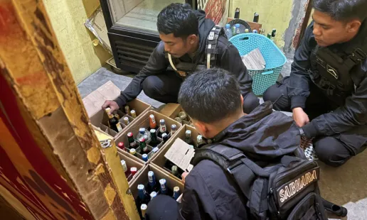 Operasi Cipta Kondisi Polresta Sleman Sita Puluhan Botol Miras Ilegal