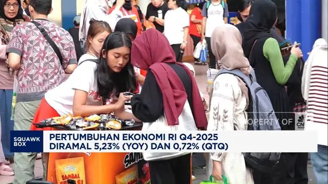 Konsensus Pasar: Ekonomi RI Kuartal IV-2025 Diproyeksi Tumbuh 5,23% YoY dan 0,72% QtQ
