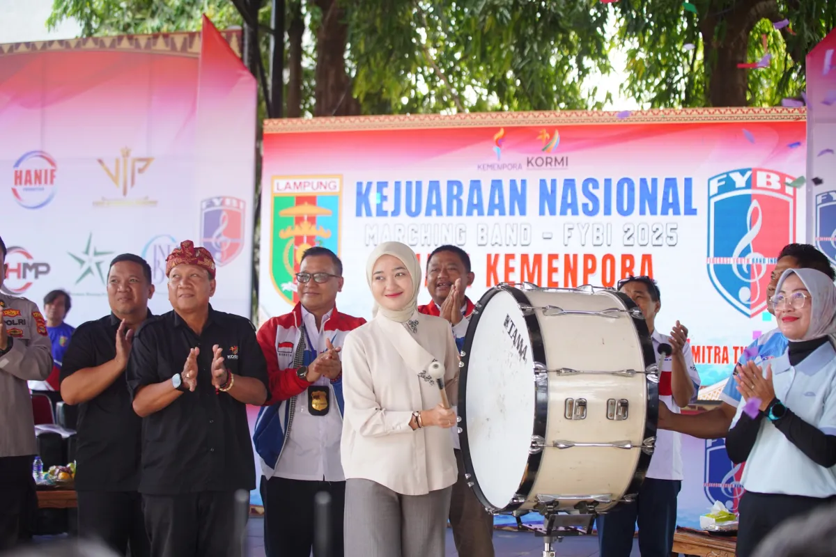 Kejurnas Marching Band FYBI 2025 Resmi Dibuka di Lampung