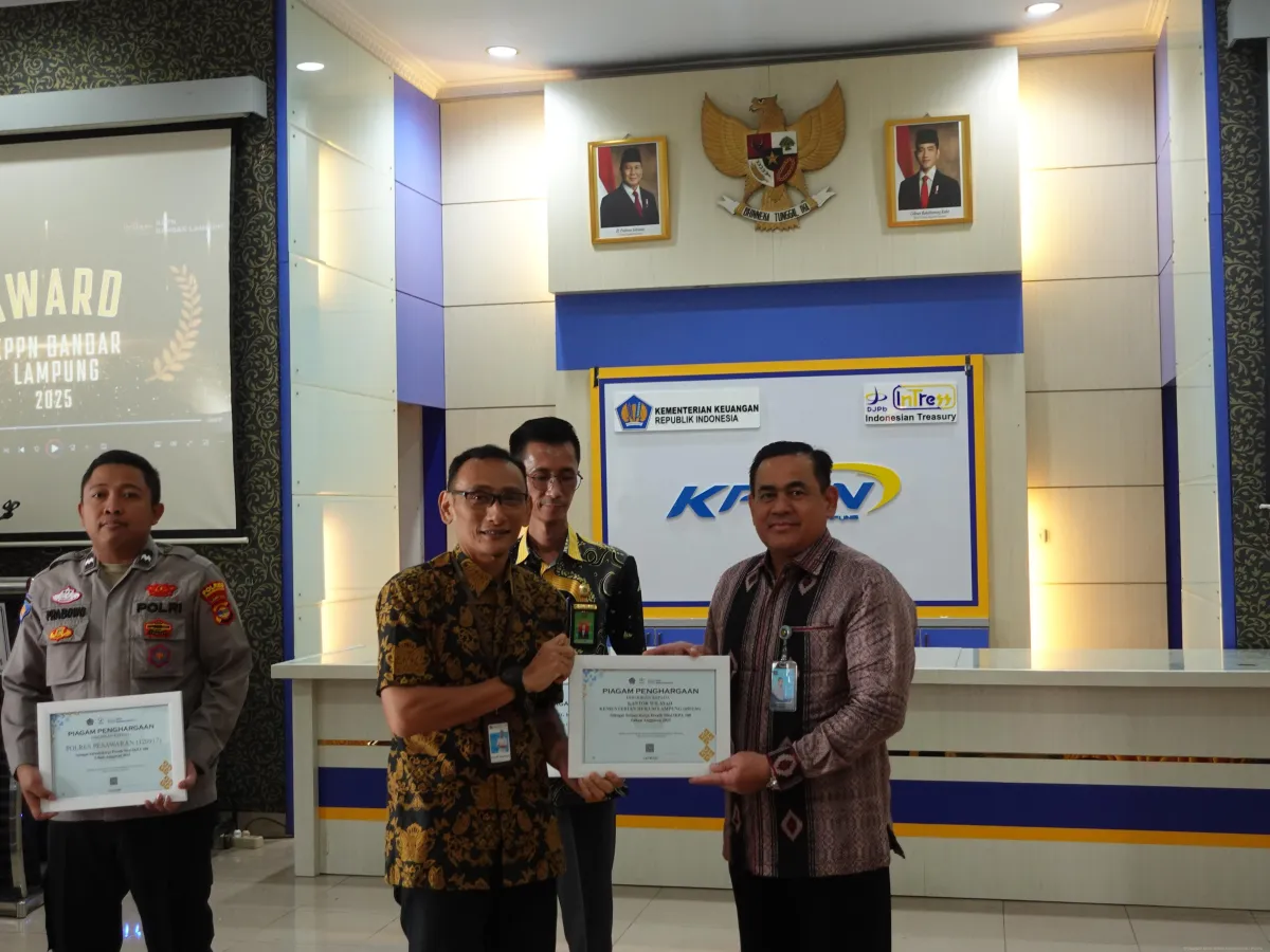 Kanwil Kemenkum Lampung Terima Penghargaan IKPA 100 di Tahun Anggaran 2025