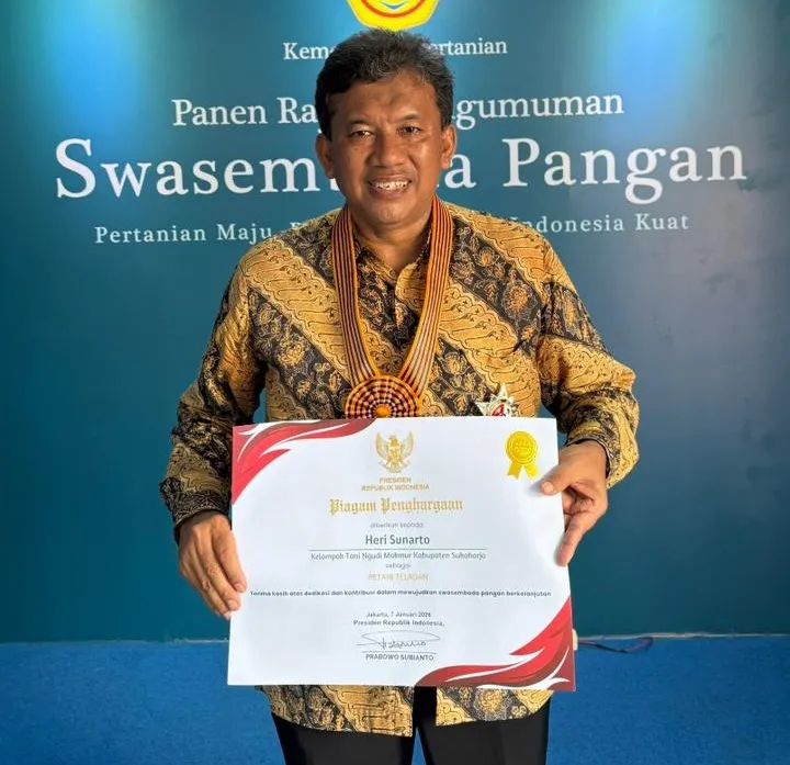 Heri Sunarto Terima Penghargaan Presiden atas Inovasi Pertanian Berkelanjutan