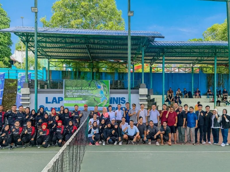 PN Sinjai Tuan Rumah Laga Tenis Persahabatan Empat Pengadilan Negeri 2025