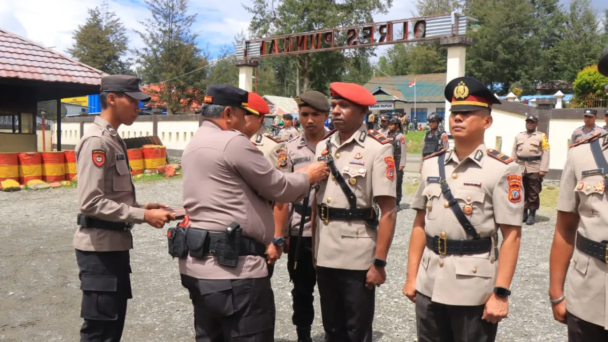 Kapolres Puncak Pimpin Sertijab Sejumlah Pejabat, Ini Daftar Pergeserannya