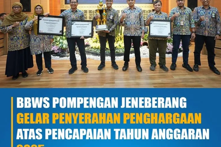 BBWS Pompengan Jeneberang Beri Penghargaan atas Capaian Kinerja 2025