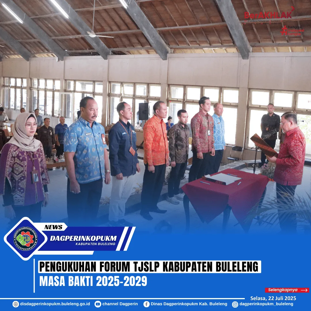 Pengukuhan Pengurus Forum TJSLP Kabupaten Buleleng 2025-2029