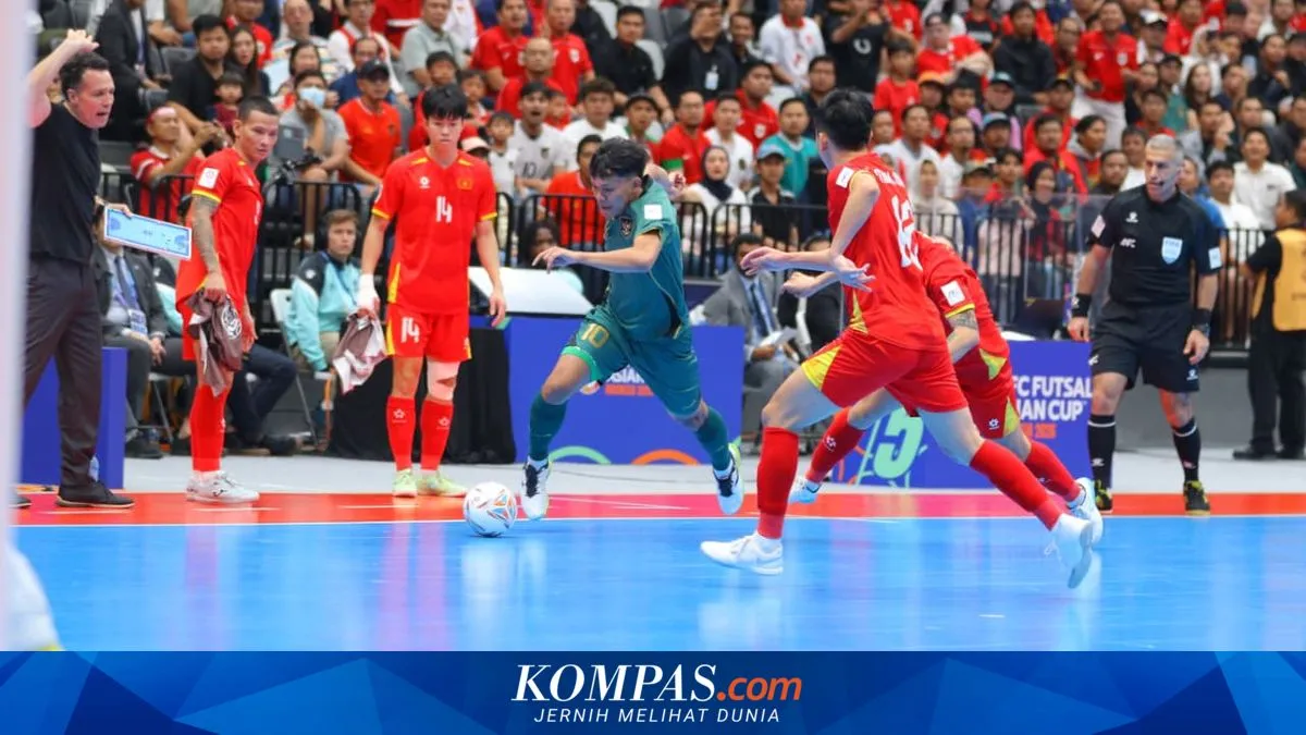 Perempat Final Piala Asia Futsal 2026: Indonesia Unggul 3-2 atas Vietnam, Nguyen Da Hai Cetak Dua Gol