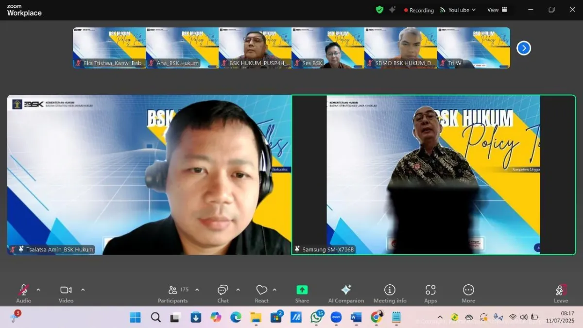 Kanwil Kemenkum Babel Ikuti BSK Hukum Policy Talks untuk Perkuat Kompetensi Analis Kebijakan