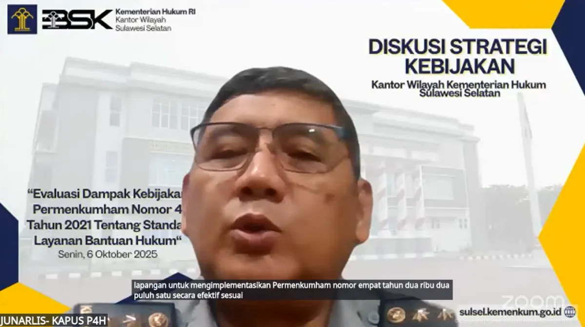 Kanwil Kemenkum NTT Diskusikan Evaluasi Permenkumham Nomor 4 Tahun 2021