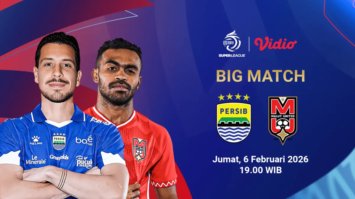 Live Streaming Persib Bandung vs Malut United 6 Februari 2026 Pukul 19.00 WIB di Vidio
