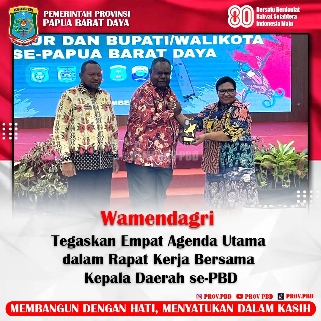 Wamendagri Soroti Empat Agenda Utama untuk Pembangunan Papua Barat Daya