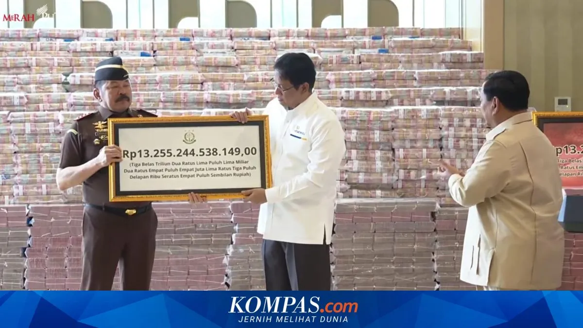 Prabowo Hadiri Penyerahan Rp 13,25 Triliun Uang Sitaan Kasus Korupsi Ekspor CPO ke Negara