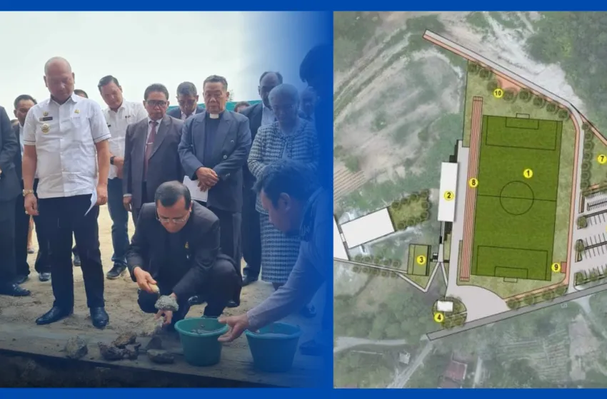 Peletakan Batu Pertama Pembangunan Lapangan Sepak Bola HKBP di Sipoholon