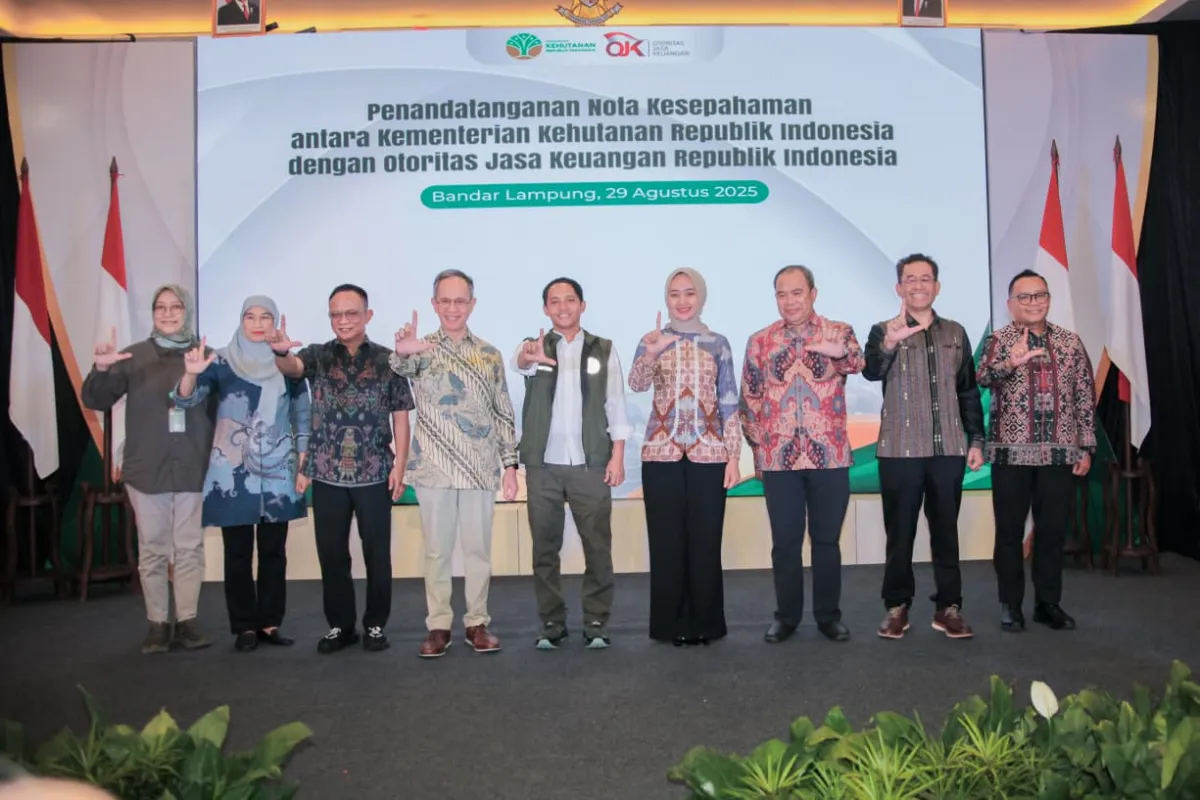 KLHK dan OJK Tetapkan Lampung sebagai Pilot Project Nilai Ekonomi Karbon Perhutanan Sosial