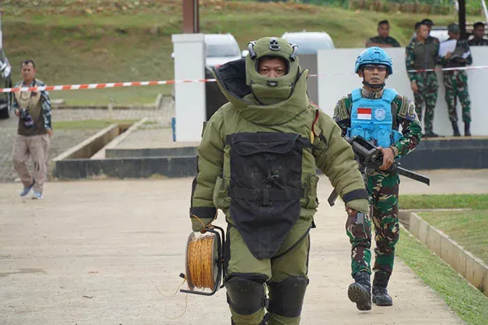 Prajurit TNI Gelar Latihan Mitigasi Ranjau Bersama Delegasi PBB