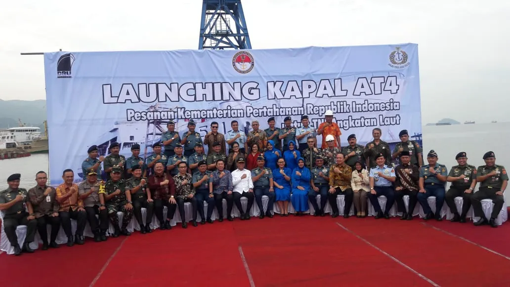 Menhan Ryamizard Luncurkan Kapal Angkut Tank AT-4 untuk TNI AL di Lampung