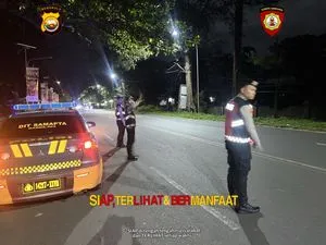 Patroli Polda Bengkulu Cegah Balap Liar di Jalan Pariwisata