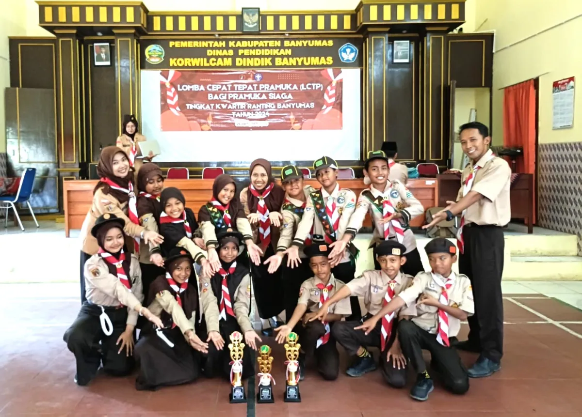 SDN 2 Papringan Memenangkan Lomba Cepat Tepat Pramuka Tingkat Kwarran Banyumas