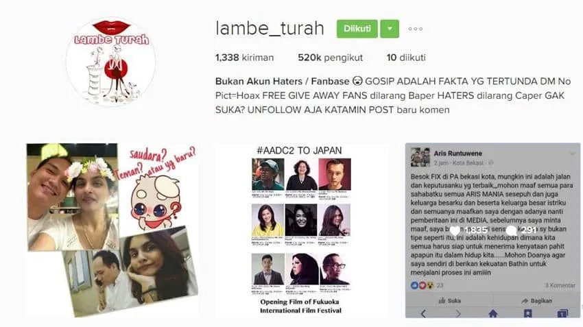 Daftar 7 Akun Gosip Artis Instagram yang Paling Populer Saat Ini