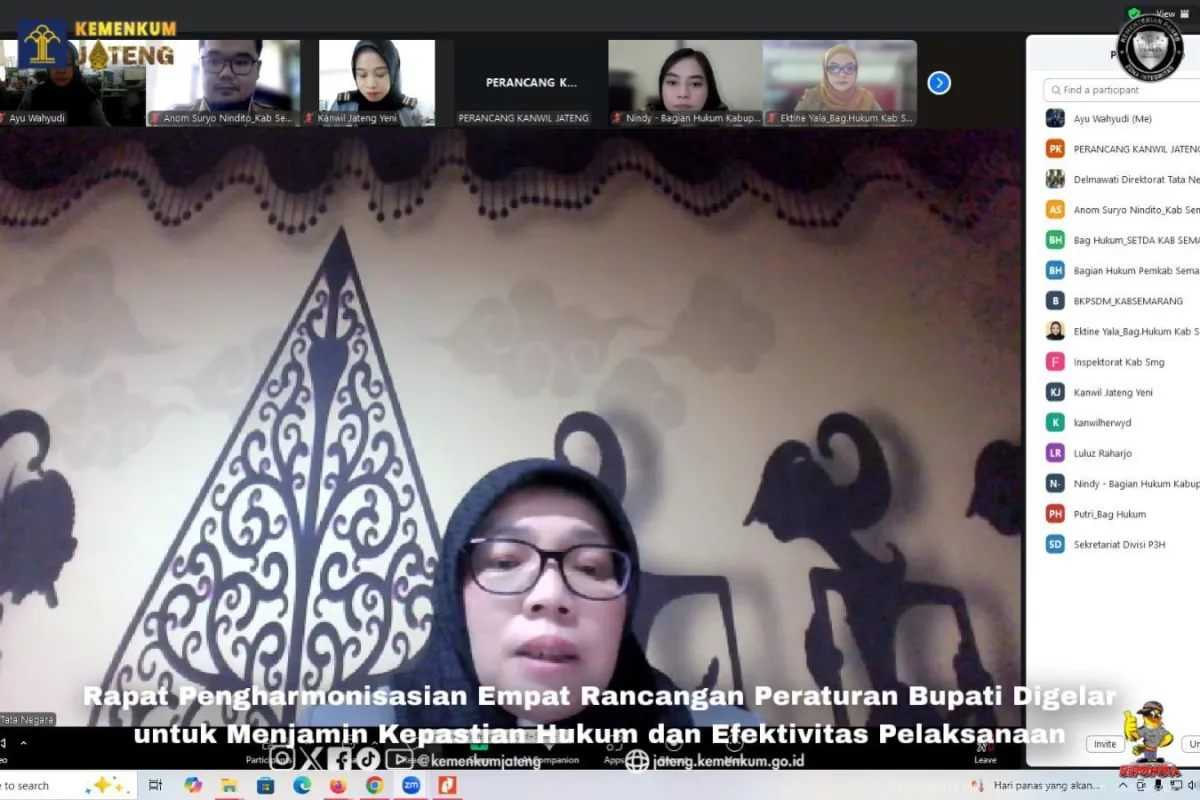 Rapat Pengharmonisasian Rancangan Peraturan Bupati untuk Tingkatkan Kepastian Hukum