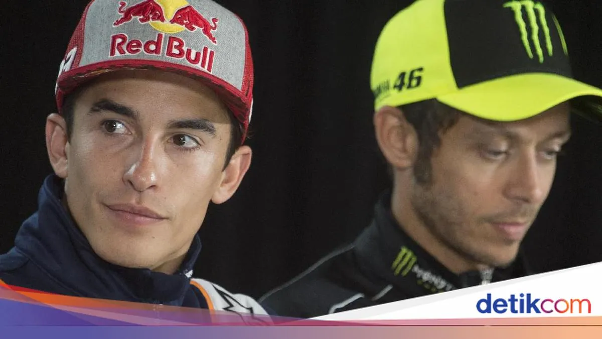 Marc Marquez Jatuh di Sprint Race Misano, Reaksi Valentino Rossi Jadi Sorotan