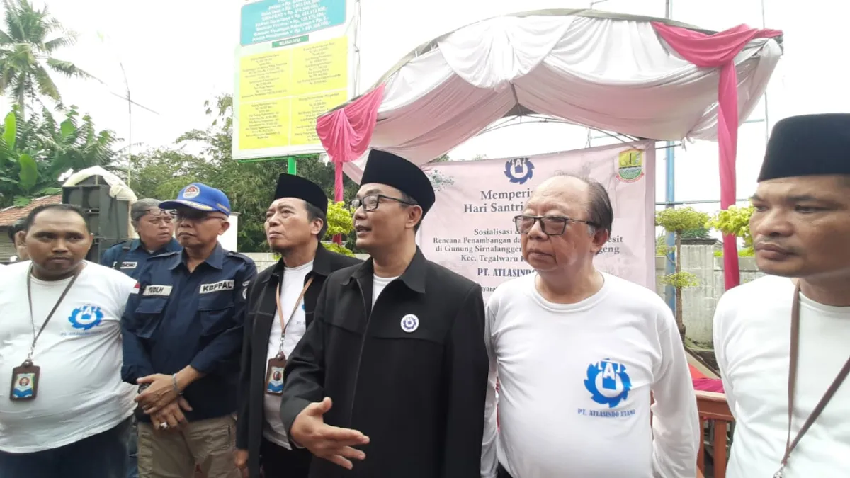 Sosialisasi Tambang PT Atlasindo Diselipkan di Peringatan HSN, Warga Cintalanggeng Pertanyakan Penggunaan Logo NU
