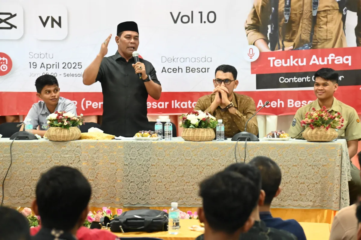 Bupati Aceh Besar Buka Pelatihan Content Creator Bootcamp Pemuda di Aula Dekranasda