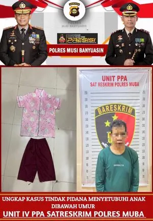 Polres Muba Tangkap Pria Sungai Lilin Terduga Pelaku Kekerasan Seksual terhadap Anak