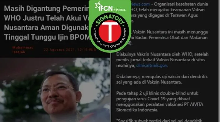 Klarifikasi Terkait Klaim Pengakuan WHO atas Vaksin Nusantara
