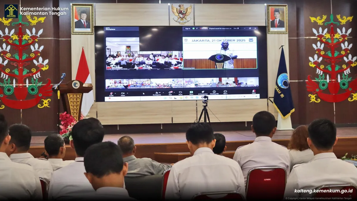 Kanwil Kemenkum Kalteng Rayakan Hari Bhakti HAM ke-1 Secara Virtual