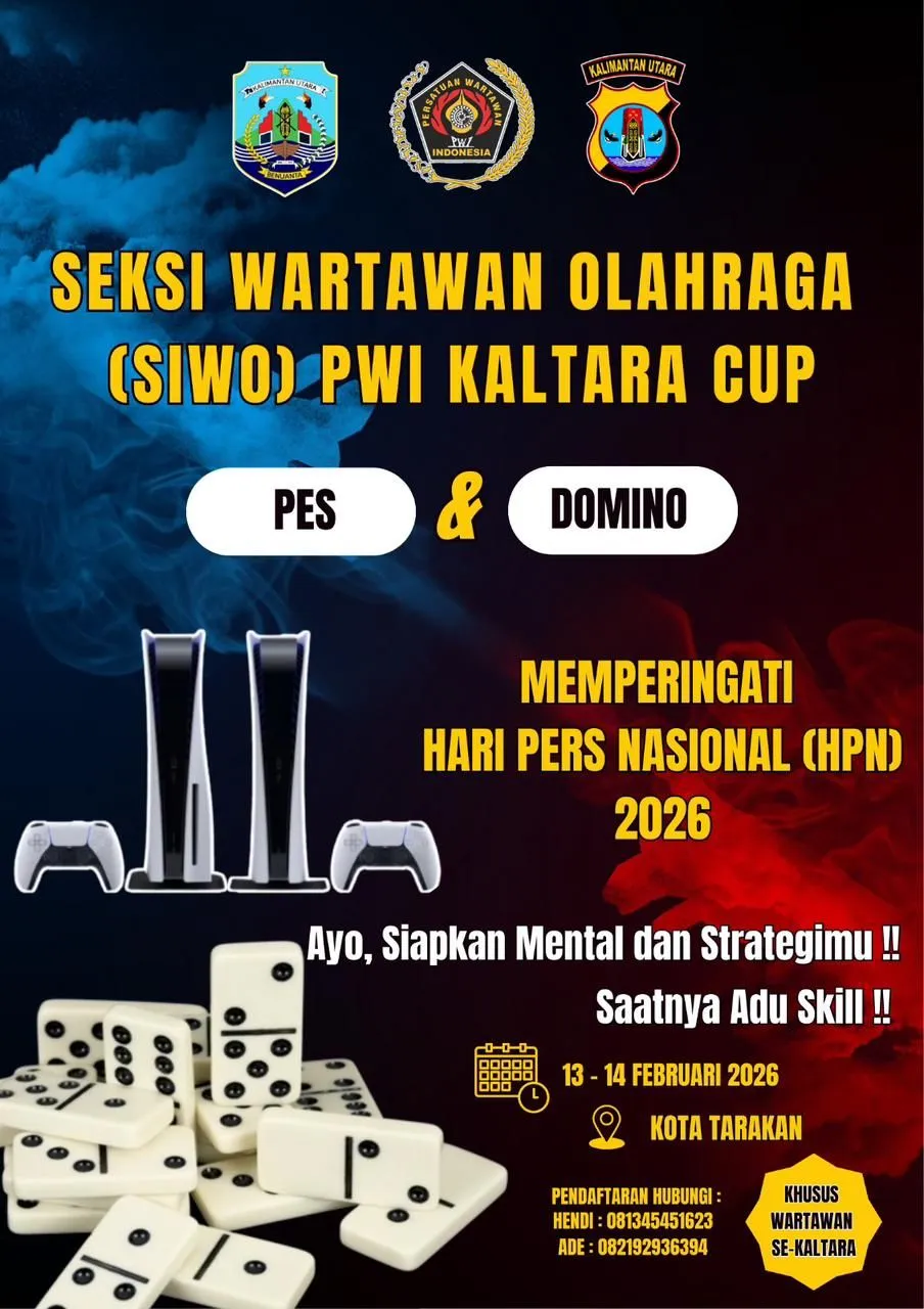 SIWO PWI Kaltara Gelar Turnamen PES dan Domino Sambut HPN 2026