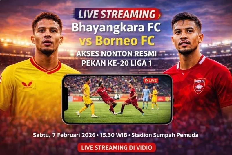 Saksikan Live Streaming Bhayangkara FC vs Borneo FC di Liga 1 Pekan ke-20