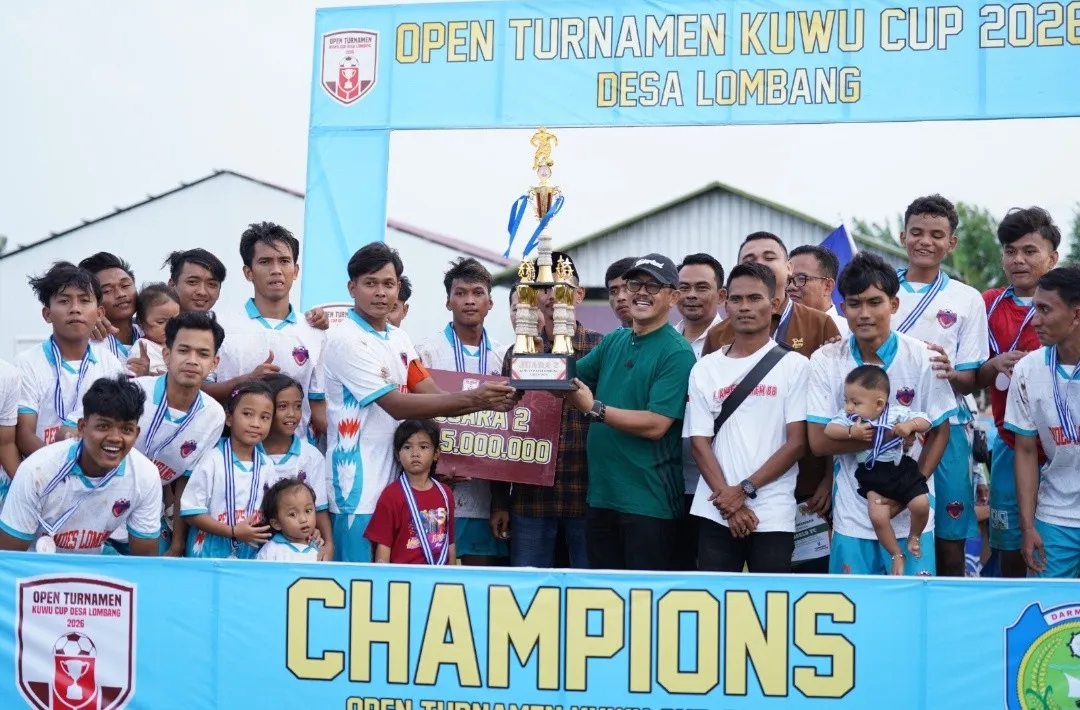 Final Turnamen Sepak Bola Kuwu Cup 2026 Desa Lombang Jadi Ajang Silaturahmi Warga