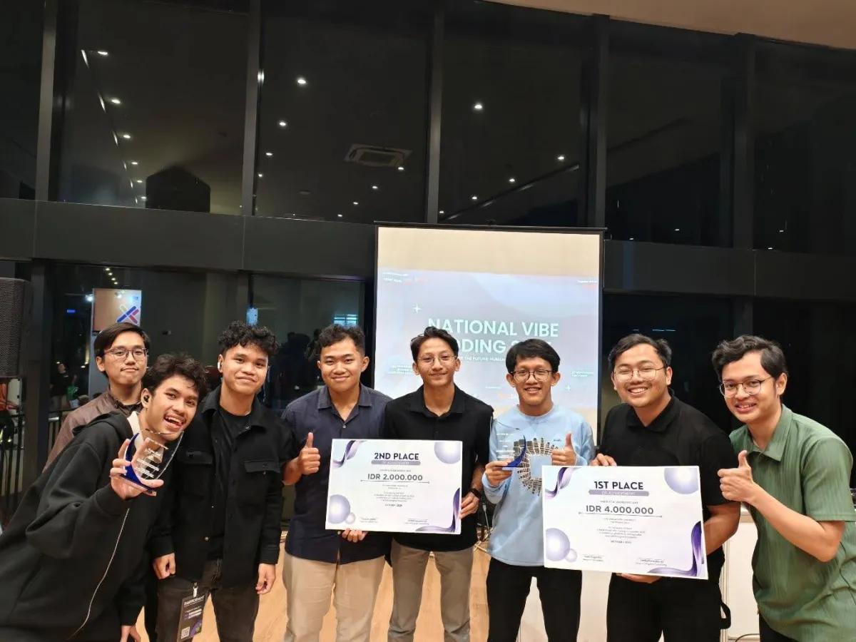 Dua Tim DTETI FT UGM Raih Juara 1 dan 2 National Vibe Coding Competition 2025 dengan Solusi AI untuk UMKM dan Event