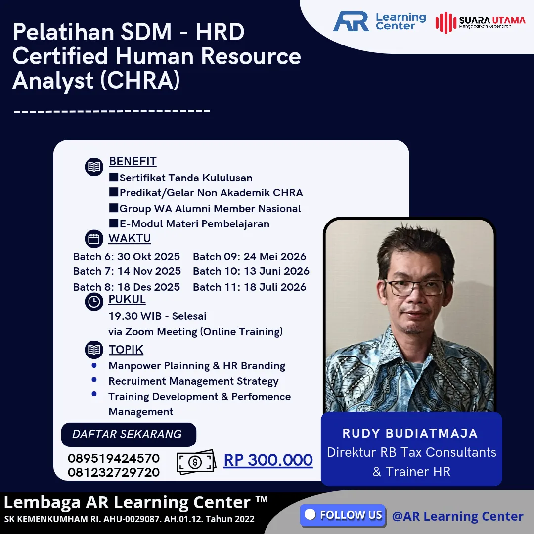 Mengenal Sertifikasi Analyst Sumber Daya Manusia: CHRA