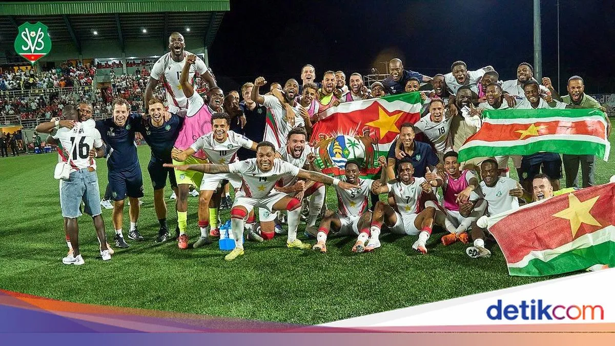 Suriname Selangkah Menuju Debut Piala Dunia Sebagai Tim Terendah Ranking FIFA