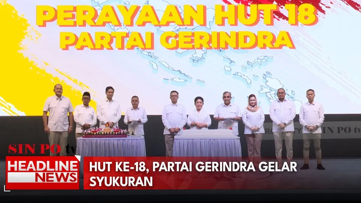 Partai Gerindra Rayakan HUT Ke-18 dengan Syukuran di Senayan