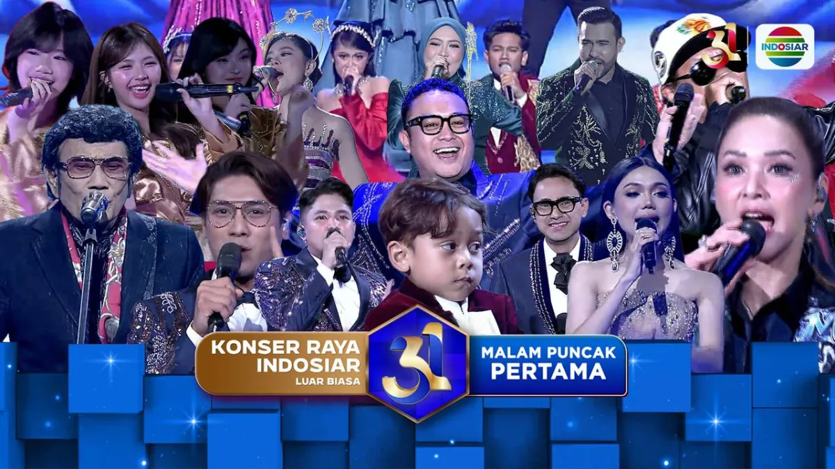 Malam Puncak Konser 31 Tahun Indosiar Dihiasi Penampilan Megabintang