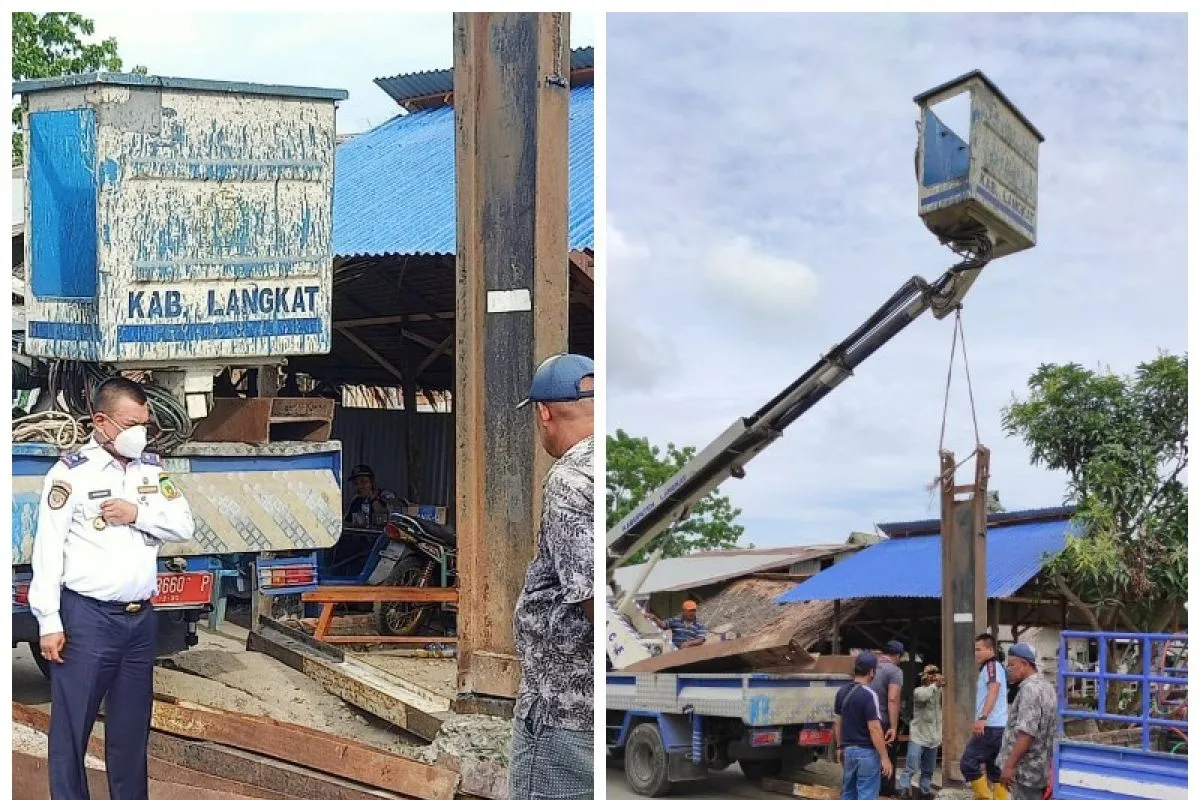 Dishub Langkat Pindahkan Portal untuk Menjaga Ruas Jalan Akses Wisata Tangkahan