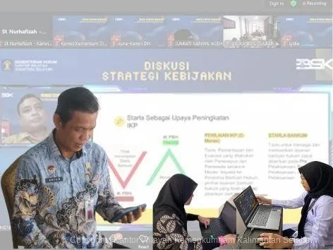 Diskusi Kebijakan Implementasi Bantuan Hukum oleh Kanwil Kemenkum Kalsel