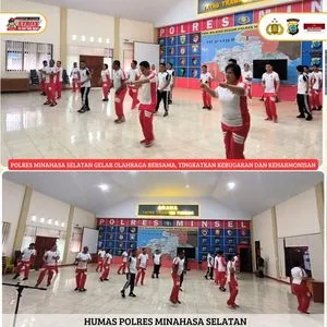 Polres Minsel Gelar Senam Pagi untuk Jaga Kebugaran Personel