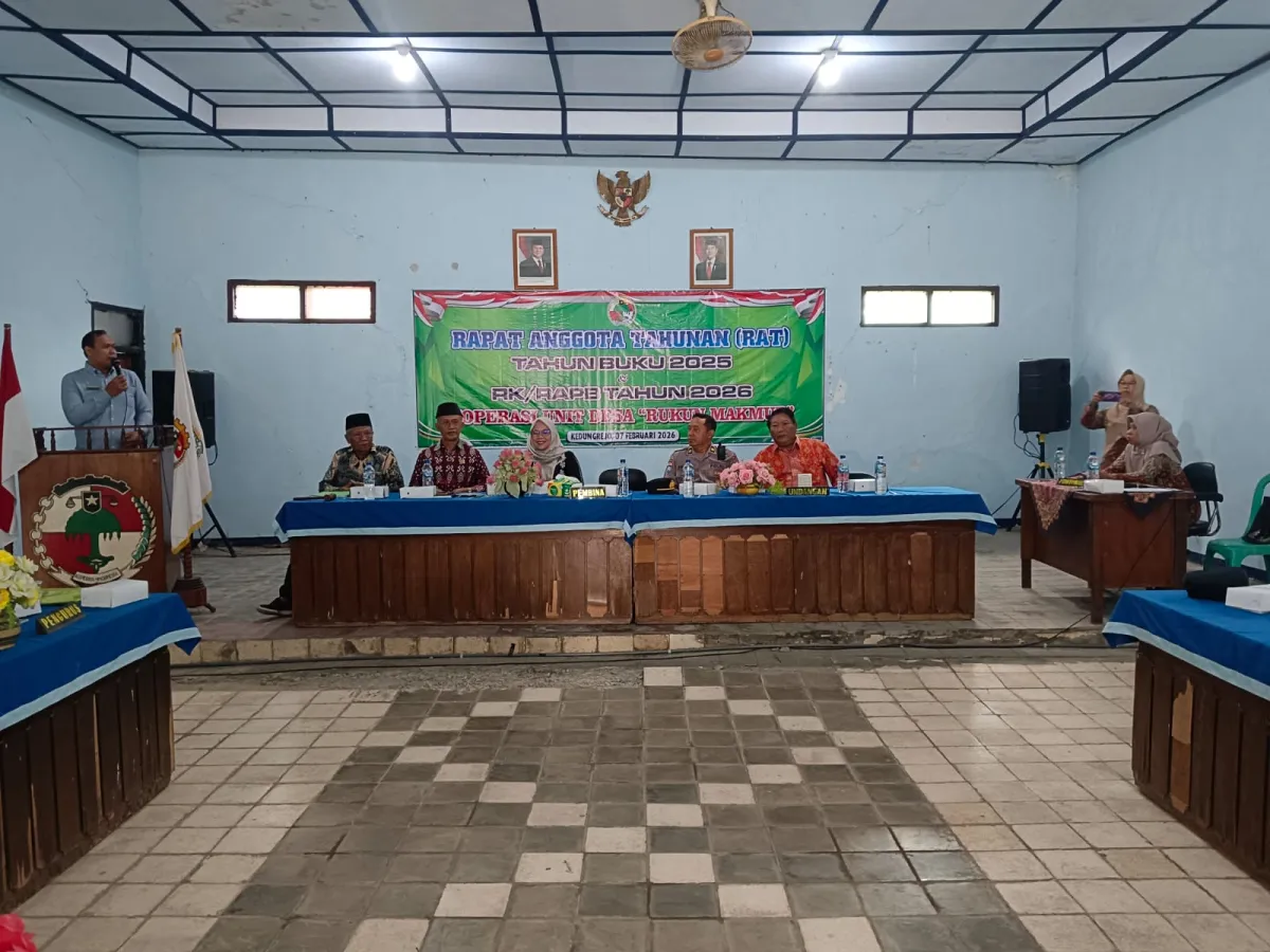 Rapat Anggota Tahunan KUD Rukun Makmur Dihadiri Plh. Kapolsek Balerejo