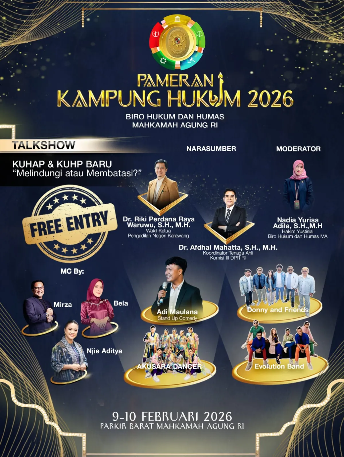 Mahkamah Agung Gelar Pameran Kampung Hukum 2026 dengan Tema 'Pengadilan Terpercaya, Rakyat Sejahtera'