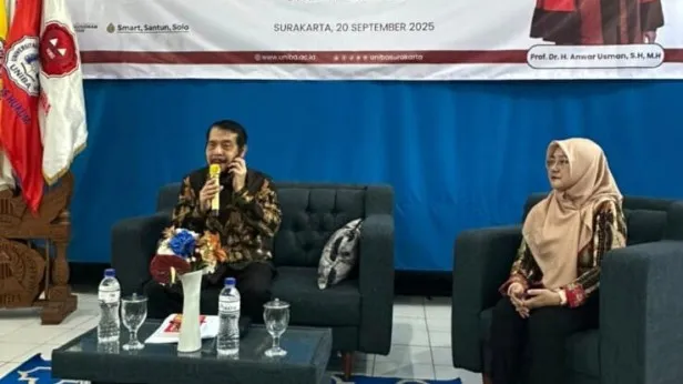 Hakim MK Anwar Usman Ajak Mahasiswa UNIBA Surakarta Perkuat Kesadaran Berkonstitusi Gen Z