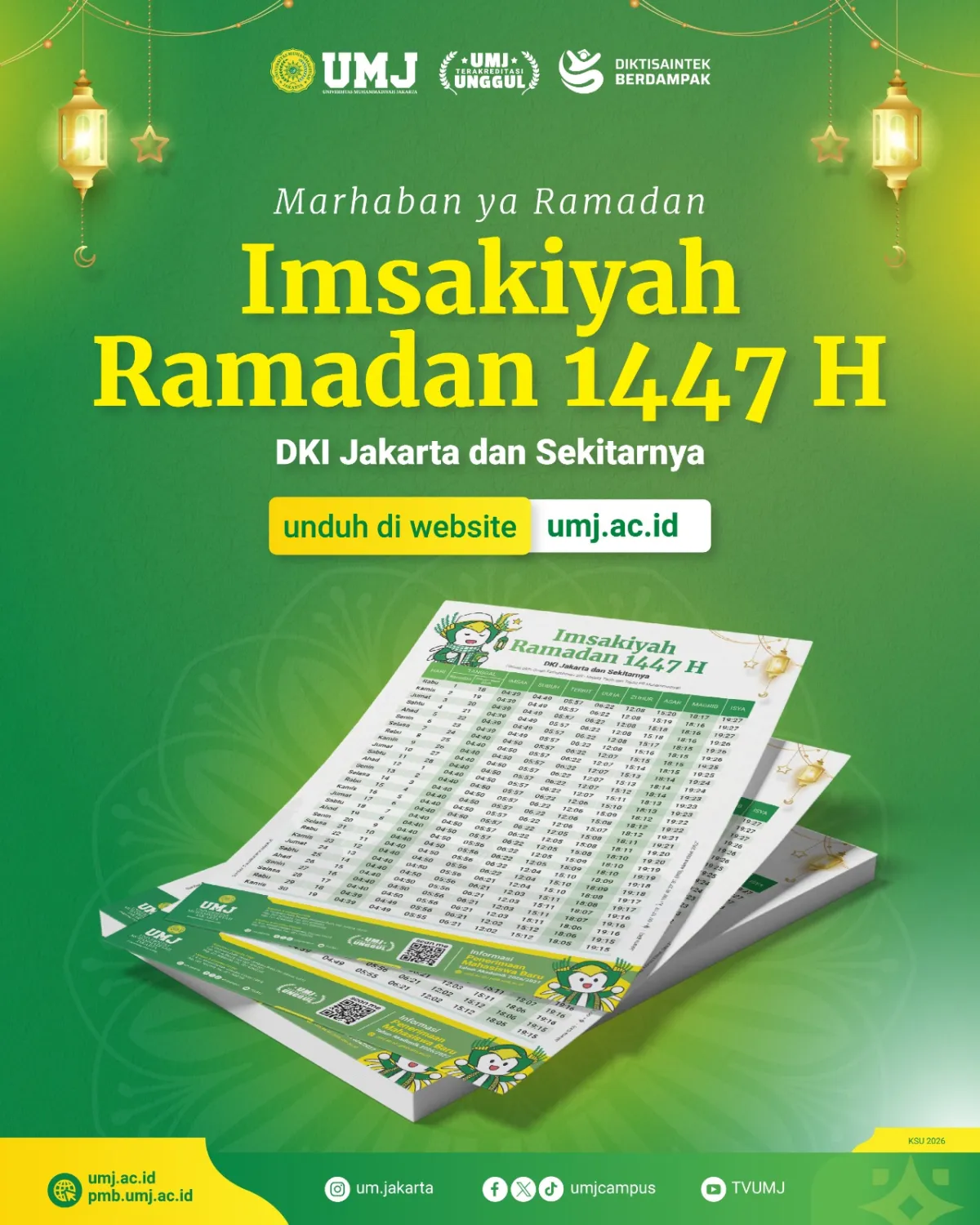 Muhammadiyah Rilis Jadwal Imsakiyah Ramadhan 1447 H/2026 M se-Indonesia