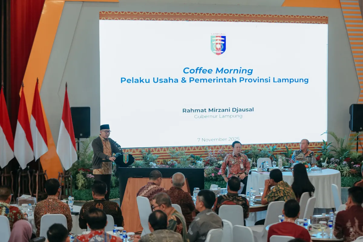 Gubernur Lampung Perkuat Sinergi Pemerintah dan Dunia Usaha Lewat Coffee Morning