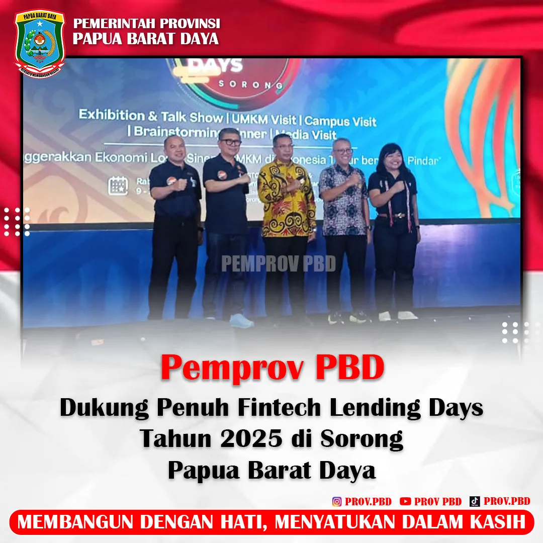 Pemprov Papua Barat Daya Dukung Fintech Lending Days 2025 untuk Perluas Akses Pendanaan Legal UMKM di Sorong