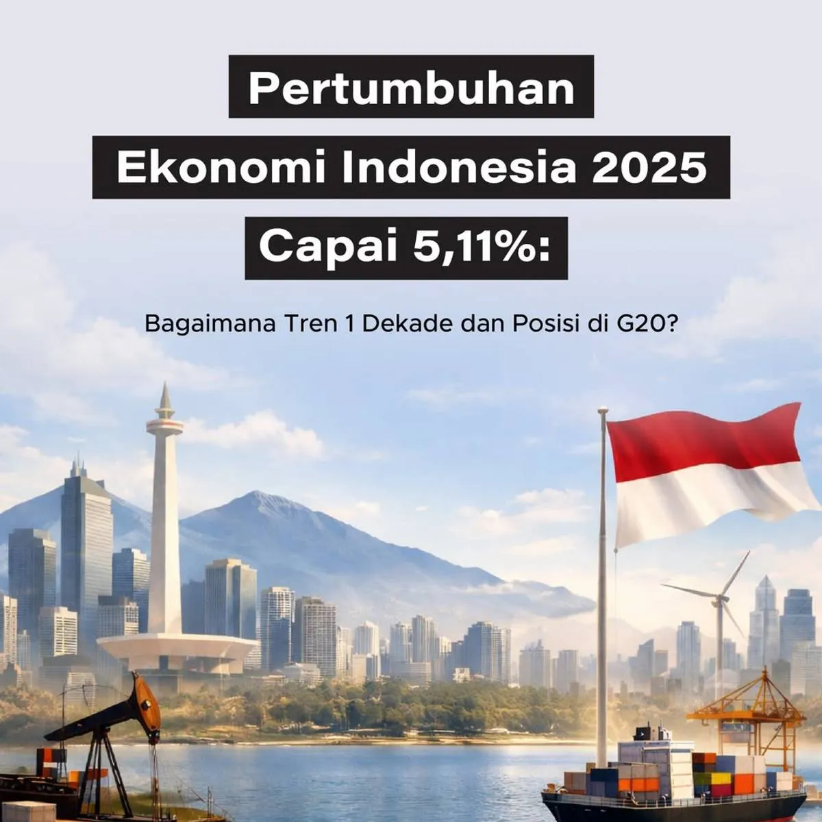 Indonesia Capai Pertumbuhan Ekonomi 5,11% di 2025 di Tengah Perlambatan Global
