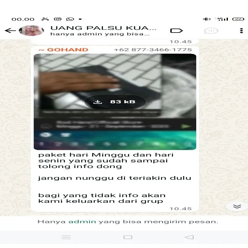 Masyarakat Diimbau Waspada Grup WhatsApp Diduga Edarkan Uang Palsu