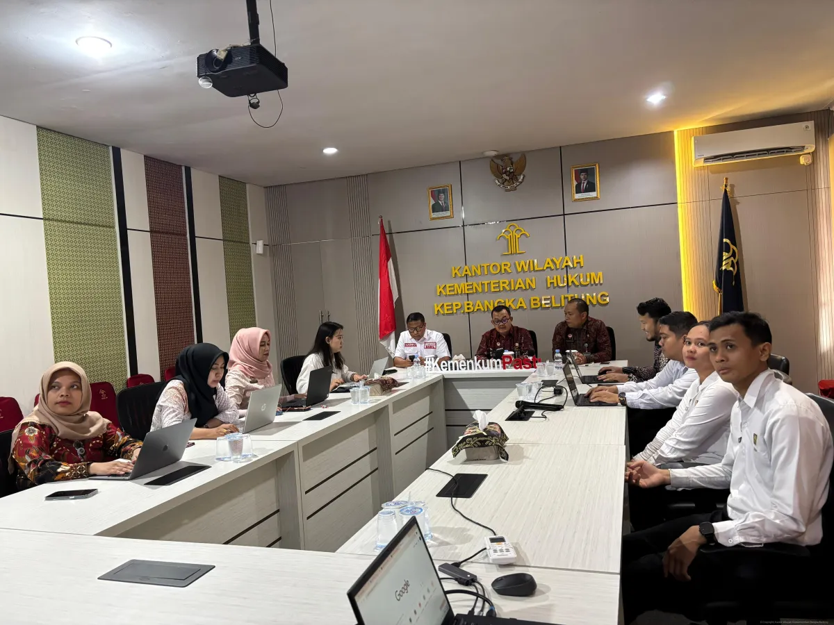 Kanwil Kemenkum Babel Ikuti Diskusi Penguatan Kebijakan Hukum